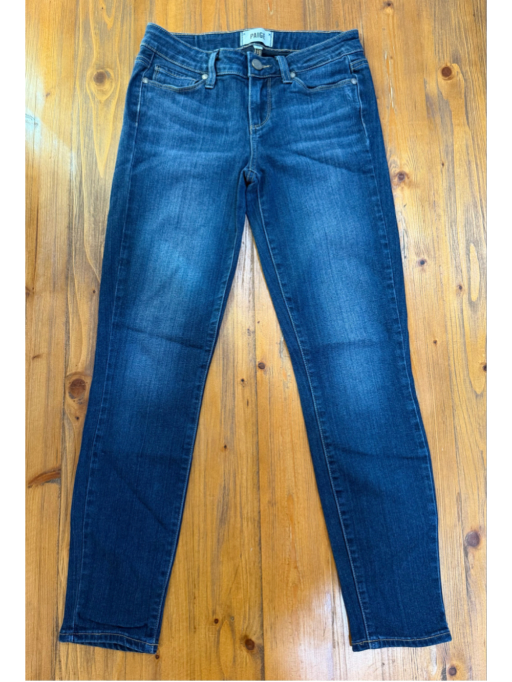 PAIGE Verdugo Ankle Skinny Jeans Size 26 Dark Wash Stretch Denim